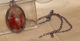 Carey Plume Necklace Pendant Sterling Silver setting - radiantrocksct