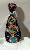 Inlay Ray Jack Navajo Sterling Silver Pendant - Double Sided - radiantrocksct