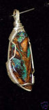 Koroit Boulder Opal Necklace Pendant Wire Wrap Sterling - radiantrocksct