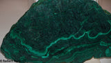 Congo Malachite lapidary thick slab 7.8 lbs (3520 grams)