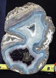Las Choyas Coconut Geode Display Pair AMETHYST - radiantrocksct
