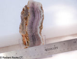 Beautiful Purple Lace Sow Belly Agate lapidary slab weighing 6.8 oz (190 grams).