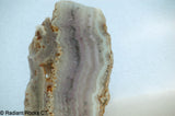 Beautiful Purple Lace Sow Belly Agate lapidary slab weighing 6.8 oz (190 grams).