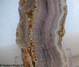 Beautiful Purple Lace Sow Belly Agate lapidary slab weighing 6.8 oz (190 grams).