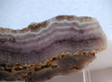 Beautiful Purple Lace Sow Belly Agate lapidary slab weighing 6.8 oz (190 grams).