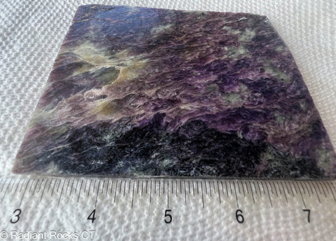 Russian Charoite purple lapidary slab 7.4 oz (205 grams)