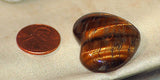 Gold Tiger's Eye Heart 16.9 gr double sided cabochon or desk stone or grid - radiantrocksct