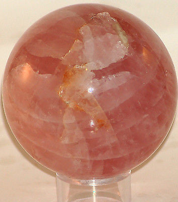 Rose Quartz Sphere 2.6 lbs 3 3/4" diam. - radiantrocksct