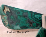 Congo Malachite lapidary slabs 86 grams - radiantrocksct