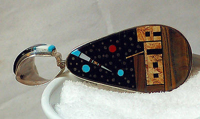 Navajo Étonnant Turquoise,Corail & Argent Chip Incrustation Pendant Hook Boucles Navajo Étonnant Turquoise,Corail & Argent Chip Incrustation Pendant Hook Boucles