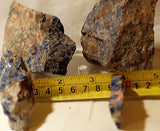 Namibian Sodalite lapidary  rough 14oz total beautiful blue and  salmon material - radiantrocksct