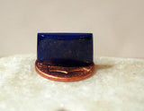 Dark Blue Lapis Lazuli half pipe cabochon 9 carats great pyrites - radiantrocksct