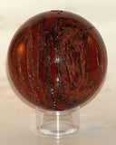 Petrified Wood Sphere 2.5 lbs 3.7" diam.  Great colors and grain - radiantrocksct