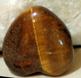 Gold Tiger's Eye Heart 16.4 gr double sided cabochon or desk stone or grid - radiantrocksct