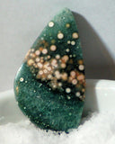 Ocean Jasper Freeform Cabochon 44 carats great patterns and colors - radiantrocksct