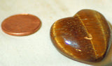 Gold Tiger's Eye Heart 16.4 gr double sided cabochon or desk stone or grid - radiantrocksct