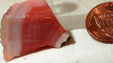Australian Queensland agate Lapidary slab 5.5 gms Red, Pink banding patterns - radiantrocksct