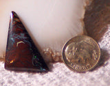 Koroit Boulder Opal triangular Cabochon dim green Fire - radiantrocksct