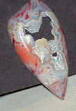 Ocean Wave Agate Freeform Cabochon  35 carats great patterns& druzy pocket - radiantrocksct