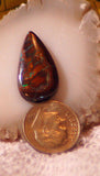 Koroit Boulder Opal freeform oval Cabochon green Fire - radiantrocksct