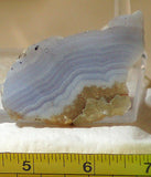 Namibian Blue Lace Agate 1.0 oz lapidary slab - radiantrocksct