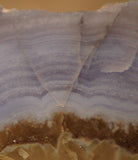 Namibian Blue Lace Agate 1.6 oz lapidary slab - radiantrocksct