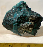 Ray Mine  Quartz Chrysocolla Tenorite Turquoise? heel slab specimen - radiantrocksct