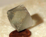 Pale Green fluorite octohedron 12.5 grams 3/4" /side  - great shape! - radiantrocksct