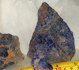 Namibian Sodalite lapidary  rough 14oz total beautiful blue and  salmon material - radiantrocksct