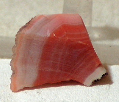 Australian Queensland agate Lapidary slab 5.5 gms Red, Pink banding patterns - radiantrocksct