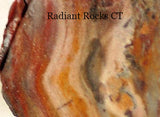 Serape  Lace agate Lapidary Slab 5.2 oz Great colors /patterns 147 grams - radiantrocksct