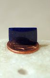 Dark Blue Lapis Lazuli half pipe cabochon  8 carats great pyrites - radiantrocksct