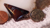 Koroit Boulder Opal triangular Cabochon dim green Fire - radiantrocksct