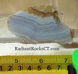 Namibian Blue Lace Agate 1.0 oz lapidary slab - radiantrocksct