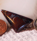 Koroit Boulder Opal triangular Cabochon dim green Fire - radiantrocksct