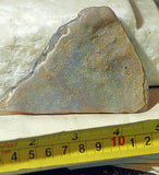 Malawi Blue Chalcedony lapidary lightly tumbled rough 2.3 oz dendritic plate - radiantrocksct