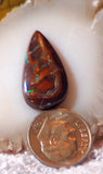 Koroit Boulder Opal freeform oval Cabochon green Fire - radiantrocksct