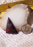 Koroit Boulder Opal triangular Cabochon dim green Fire - radiantrocksct
