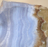Namibian Blue Lace Agate 1.6 oz lapidary slab - radiantrocksct
