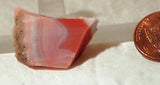 Australian Queensland agate Lapidary slab 5.5 gms Red, Pink banding patterns - radiantrocksct