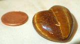 Gold Tiger's Eye Heart 16.4 gr double sided cabochon or desk stone or grid - radiantrocksct