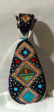 Inlay Ray Jack Navajo Sterling Silver Pendant - Double Sided - radiantrocksct
