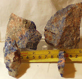 Namibian Sodalite lapidary  rough 14oz total beautiful blue and  salmon material - radiantrocksct