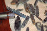 Blue Kyanite crystals 1 lb 6.4 oz lapidary rough (635 grams) - radiantrocksct