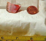 Australian Queensland agate Lapidary slab 5.5 gms Red, Pink banding patterns - radiantrocksct
