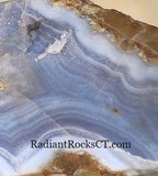 Namibian Blue Lace Agate 3.2 oz lapidary slab - radiantrocksct