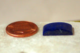 Dark Blue Lapis Lazuli half pipe cabochon 9 carats great pyrites - radiantrocksct