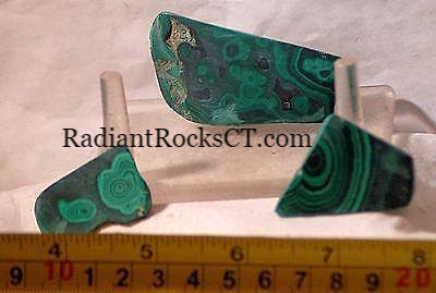 Congo Malachite lapidary slabs 86 grams - radiantrocksct