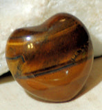 Gold Tiger's Eye Heart 21.7 gr double sided cabochon or desk stone or grid - radiantrocksct