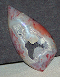 Ocean Wave Agate Freeform Cabochon  35 carats great patterns& druzy pocket - radiantrocksct